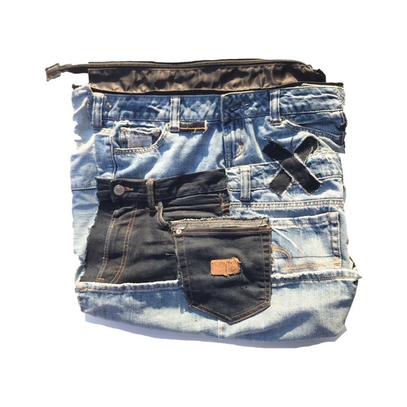 1/1 denim patchwork bag - Picture 2 of 3